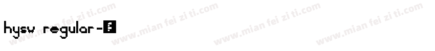 hysw regular字体转换